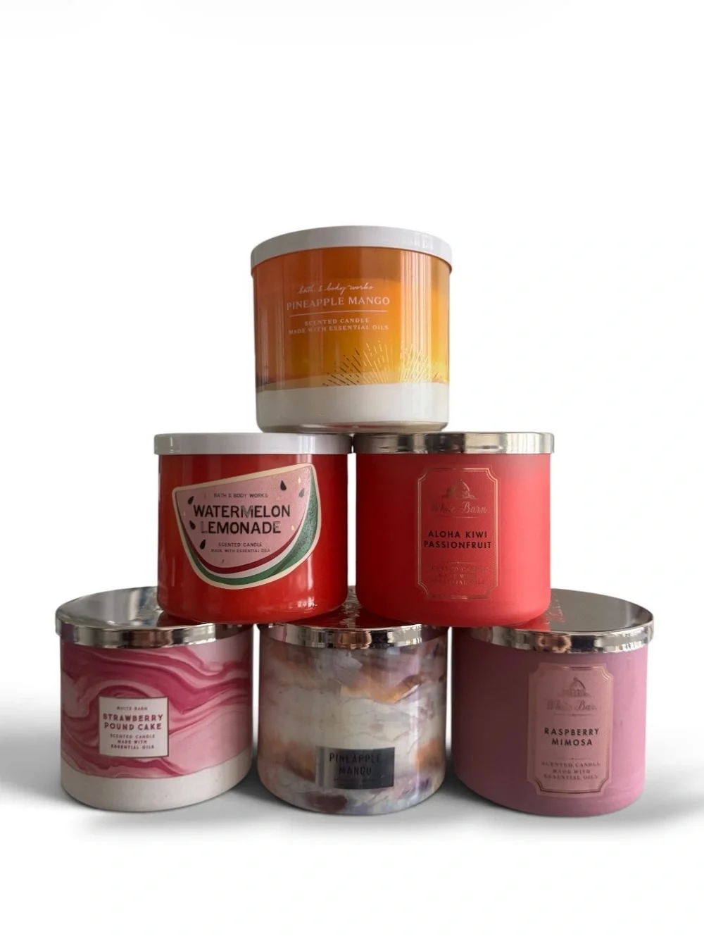 🆕💕BBW White Barn Sweet & Fruity Profile Scented 3-Wick Candles • CHOOSE UR SCENT